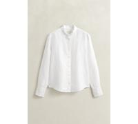 GANT - Rüschenbluse aus Leinenmix white - Gr. - 40