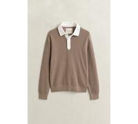 GANT Regular Fit Pullover aus Baumwoll-Woll-Mix in Taupe, Größe L