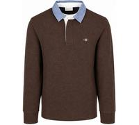 Gant Rugger Shield Polo Langarm Brown - Größe L Braun L