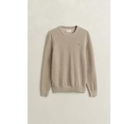 GANT - Rundhalspullover aus strukturierter Baumwolle oat melange - Gr. - XXXL