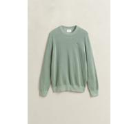 GANT Regular Fit Strickpullover Rundhalsgrün, Einfarbig