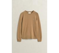 GANT - Rundhalspullover aus Wolle und Biobaumwolle warm khaki - Gr. - XL