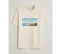 GANT Scenery Graphic Crew Neck T-Shirt Cream Weiß L