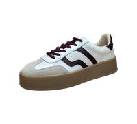 Plateausneaker GANT "Gant Sneaker Lederimitat/Textil", Damen, Gr. 37, rot (weiß, rot), Lederimitat, Textil, casual, Schuhe (55234923-37) weiß, rot