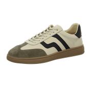 Sneaker GANT "Cuzmo", Herren, Gr. 43, weiß (sanftes weiß), Leder, kontrastfarbene Details, casual, Schuhe, mit Kontrasteinsätzen (99687027-43) sanftes weiß