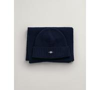 GANT - Shield Beanie & Schal Geschenkset marine, ONE OS