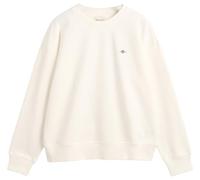 Sweatshirt GANT "SHIELD C-NECK SWEAT", Damen, Gr. XXL, weiß (eggshell), Sweatware, Obermaterial: 87% Baumwolle, 13% Polyester, casual, Rundhals, Sweatshirts, Grafische GANT-Stickerei auf der Brust (81