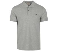 Gant Herren Reg Shield Pique Polohemd, Grey Melange, M EU