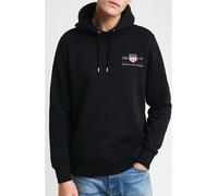 GANT Shield Regular Fit Kapuzen Sweatshirt schwarz, Einfarbig