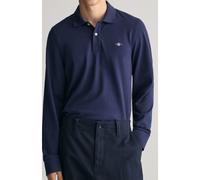 GANT Shield Regular Fit Longsleeve Poloshirt Evening Blue, Einfarbig