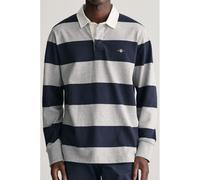 GANT Shield Regular Fit Longsleeve Poloshirt grau, Gestreift