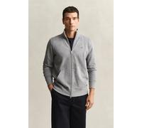GANT Shield Regular Fit Sweatjacke grau, Melange
