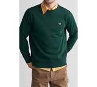 GANT Shield Regular Fit Sweatshirt Rundhals Tartan Green, Einfarbig