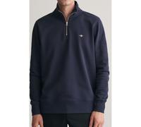 Gant Herren REG Shield Half Zip Sweat Logo Langarmpullover MIT KURZEM REIßVERSCHLUSS, Evening Blue, S