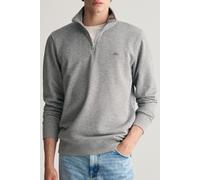 GANT Shield Regular Fit Sweatshirt Zip grau, Einfarbig