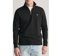 GANT Shield Regular Fit Sweatshirt Zip schwarz, Einfarbig