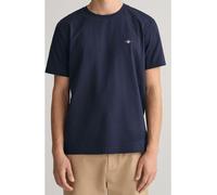 GANT T-Shirt Herren Reg Shield – Regular Fit, Kurzarm, Rundhals, Baumwolle – Evening Blue XL