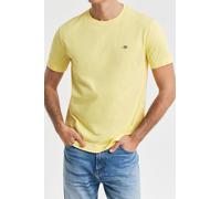 GANT Shield Regular Fit T-Shirt Rundhals gelb, Einfarbig