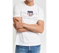 Gant Herren Reg Archive Shield T-Shirt T Shirt, Weiß, L EU