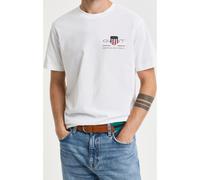 Gant Herren Reg Archive Shield Emb T-Shirt T Shirt, Weiß, XXL EU