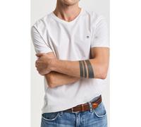 GANT Shield Slim Fit T-Shirt V-Ausschnitt weiss, Einfarbig