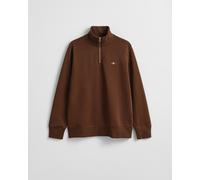GANT - Shield Sweatshirt mit halblangem Reißverschluss mahogany brown - Gr. - L