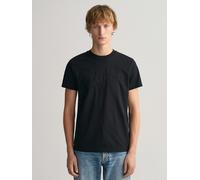 GANT Herren REG Tonal Shield SS T-Shirt, Black, L