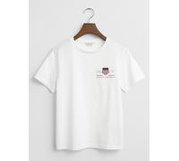 GANT Damen REG Archive Shield SS T-Shirt, White, XS