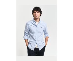 GANT Slim Fit Hemd hellblau, Einfarbig