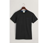 GANT Slim Fit T-Shirt Rundhals schwarz, Einfarbig