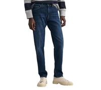 GANT Herren Slim Jeans, Dark Blue Worn in, 33W / 32L