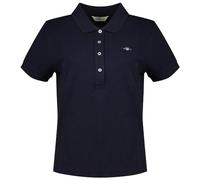 GANT Damen Slim Sheild Cap Sleeve Pique Polo, Evening Blue, Medium