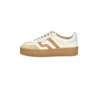 Plateausneaker GANT "Gant Sneaker Leder", Damen, Gr. 38, weiß, braun, Leder, Schuhe Plateausneaker (74885210-38) weiß, braun