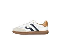 Sneaker GANT "Cuzmo", Herren, Gr. 45, weiß, marine, Leder, Veloursleder, colorblocking, Schuhe Sneaker, Retro Sneaker, Schnürschuh mit Lederinnensohle (66095127-45) weiß, marine