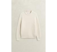 GANT Herren Stehkragenpullover aus griffigem Baumwoll-Woll-Mix (L) CREAM