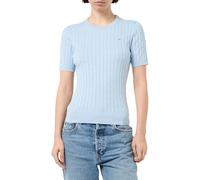 GANT - Bekleidung STRETCH COTTON CABLE SS C-NECK - blau - Größe S