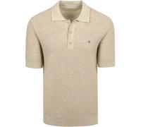 Gant Herren Poloshirt aus Baumwolle, sand, Gr. XXXL