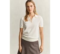 Gant Strick-Poloshirt Damen Baumwolle beige, XS