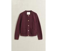GANT Regular Fit Strickjacke aus reiner Baumwolle in Bordeaux, Größe XXL