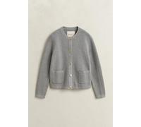 GANT - Strickjacke aus Baumwolle grey melange - Gr. - M