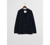 GANT Damen Strickjacke aus Wolle mit Kaschmiranteil (XXL) EVENING Blau