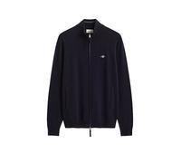 GANT Herren Strickjacke - SUPERFINE LAMBSWOOL ZIP CARDIGAN, Stehkragen, Wolle Marineblau / 3XL 3XL Blau