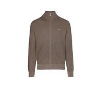 GANT Regular Fit Strickjacke aus reiner Baumwolle in Hazel, Größe XL