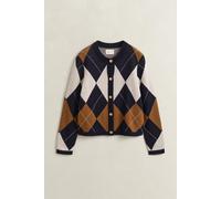 GANT - Strickjacke mit Argyle-Muster EVENING BLUE - Gr. - S