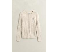 GANT - Strickjacke mit Zopfmuster faded beige - Gr. - S