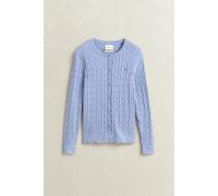GANT Regular Fit Strickjacke aus Baumwoll-Mix in Hellblau, Größe S