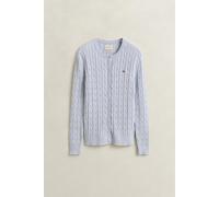 GANT - Strickjacke mit Zopfmuster light blue - Gr. - S