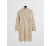 GANT - Strickleid mit Zopfmuster seed melange - Gr. - M
