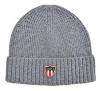 GANT Strickmütze Banner Shield Beanie Wolle One Size (Grau)