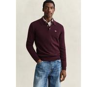Gant Strickpoloshirt aus Lammwolle Herren Wolle lila, M
